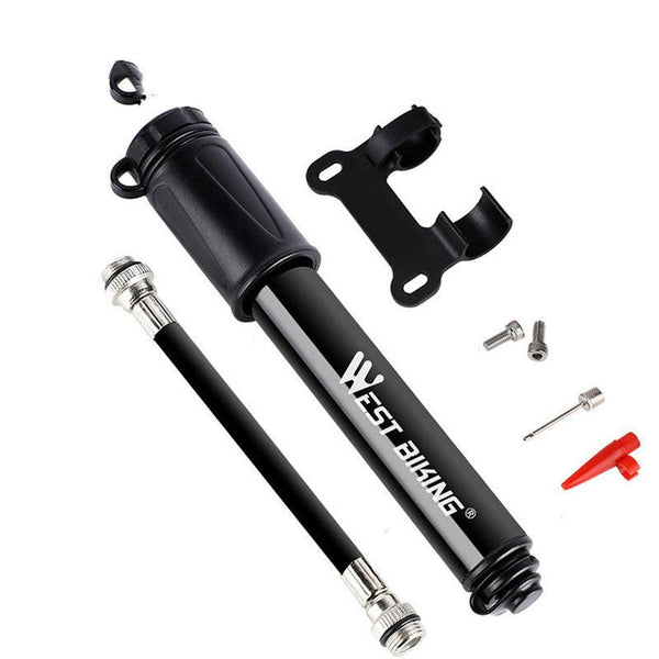HKM-418387 Portable High-Pressure Bicycle Inflator with Flexible Hose for Easy Tire Inflation