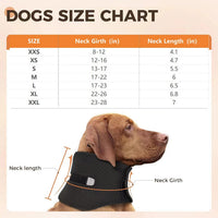 HKM-4185789 Cervical Support Neck Brace for Dogs ¨C Breathable Fabric with Reflective Safety Strips, Multi-Size Options for Recovery