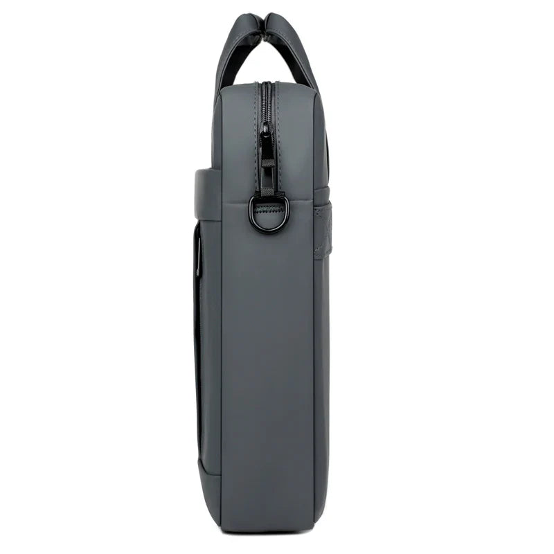 HKM-418579 Waterproof Leather Laptop Sling Shoulder Bag for Men