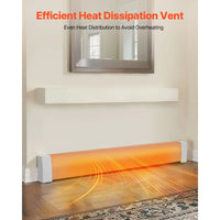 HKM-418643 Heavy-Duty Steel Baseboard Heater Cover for Easy Installation in Bedrooms, Model D0100X3L42XD01027R9SBX