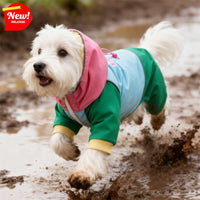 HKM-4188349 Waterproof 4-Leg Dog Jumpsuit with Hood for Outdoor Adventures