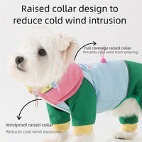 HKM-4188349 Waterproof 4-Leg Dog Jumpsuit with Hood for Outdoor Adventures