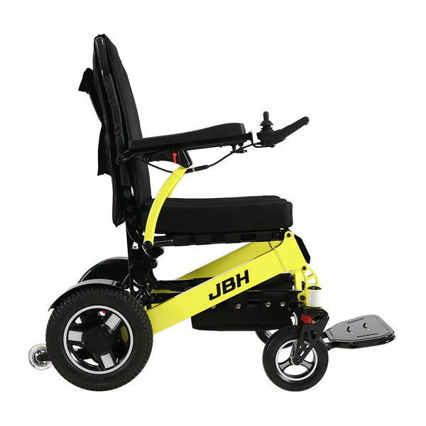 HKM-6320595 Heavy-Duty All-Terrain Folding Electric Wheelchair Dual 350W Motors 24V 20Ah Battery 21.7 Mile Range Alloy Frame