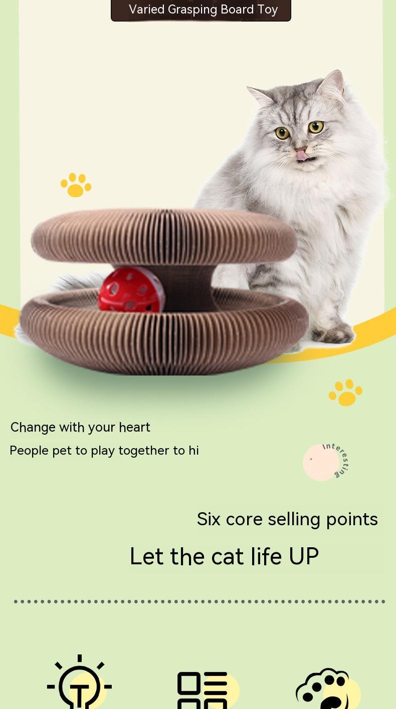 HKM-4189757 Changeable Magnetic Cat Scratch Board with Corrugated Paper and Trackball Features