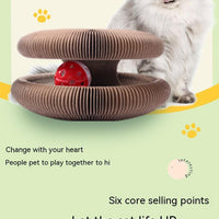 HKM-4189757 Changeable Magnetic Cat Scratch Board with Corrugated Paper and Trackball Features