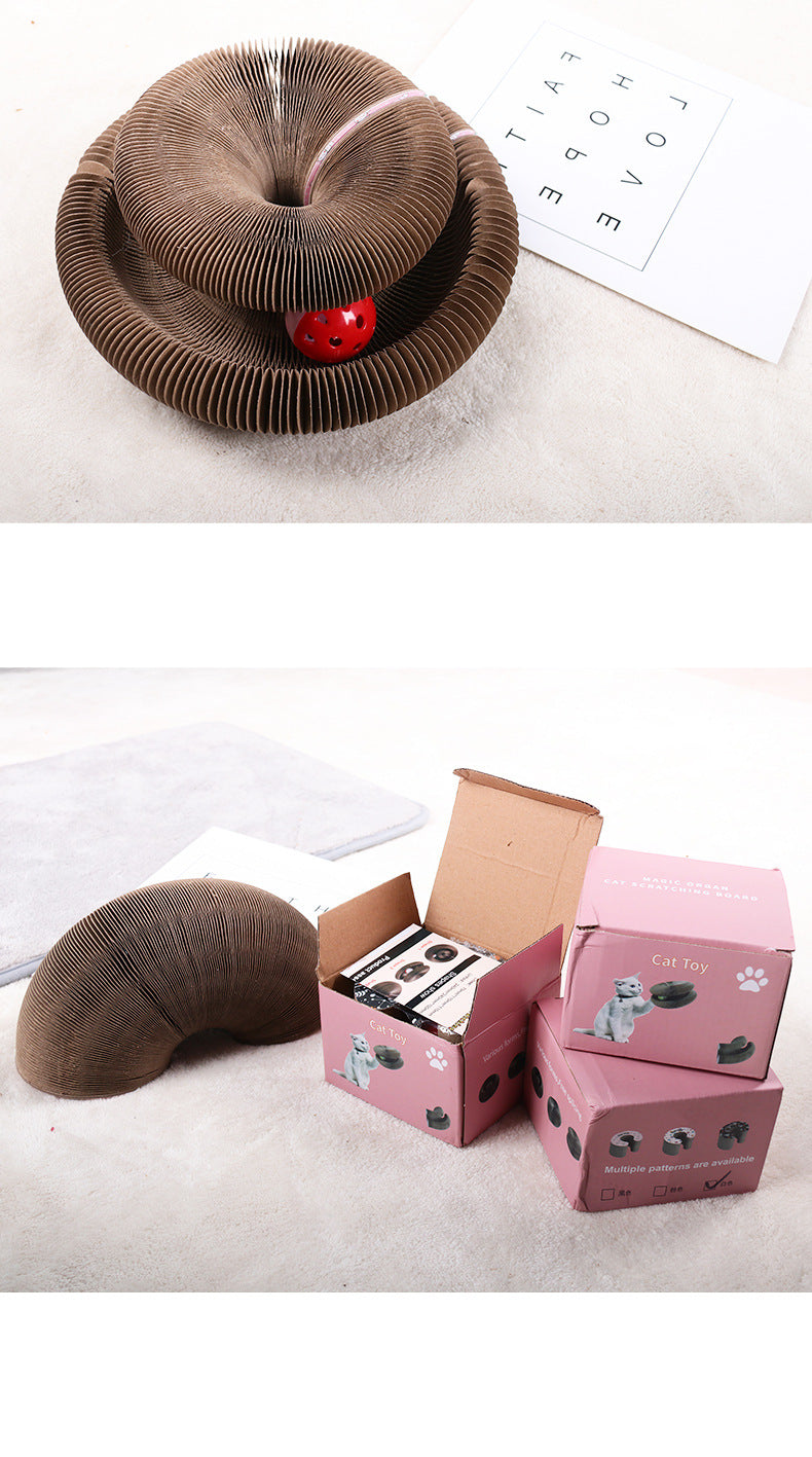 HKM-4189757 Changeable Magnetic Cat Scratch Board with Corrugated Paper and Trackball Features