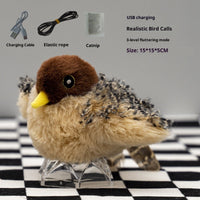 HKM-4191037 Inductive Magpie Self-Entertaining Plush Cat Toy - Flapping Options Available