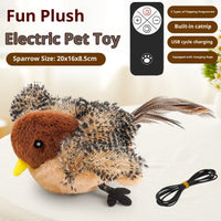 HKM-4191037 Inductive Magpie Self-Entertaining Plush Cat Toy - Flapping Options Available