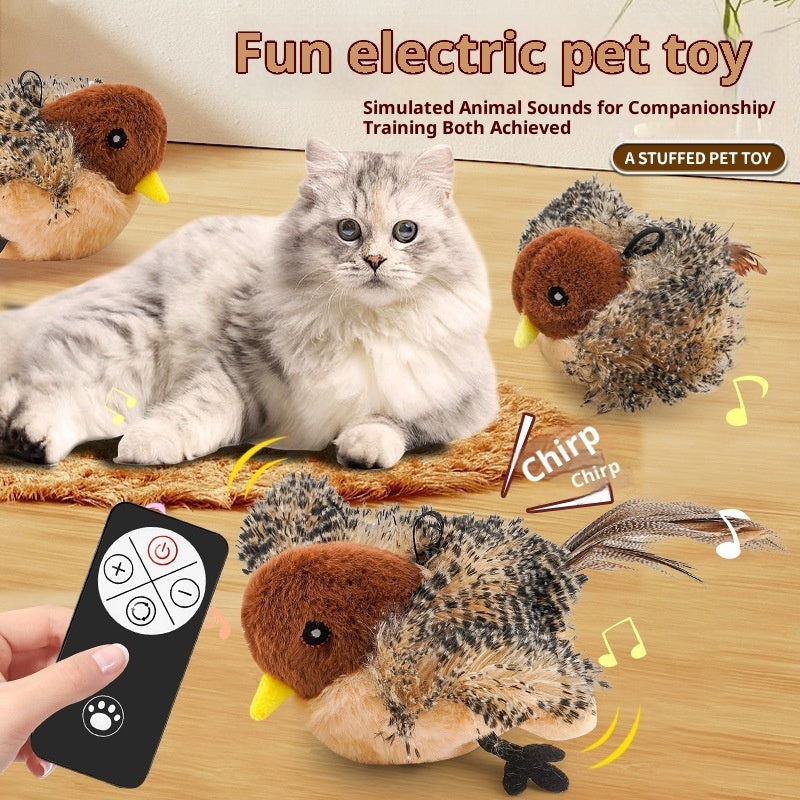 HKM-4191037 Inductive Magpie Self-Entertaining Plush Cat Toy - Flapping Options Available