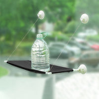 HKM-4191165 Foldable Black Suction Cup Cat Hammock for Balcony or Window Glass - Cozy Cat Nest Bed