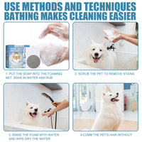 HKM-4191421 Pet Mite Removal Soap for Dogs and Cats with Foaming Ball and Cleaning Net