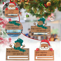 HKM-419155 Wooden Snowman Figure - Festive Christmas Decoration, 10cm