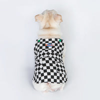 HKM-4191933 Thin Cotton Dog Vest in Black and White - Stylish Bib Suit for Dogs, Available in Multiple Sizes