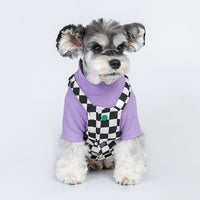 HKM-4191933 Thin Cotton Dog Vest in Black and White - Stylish Bib Suit for Dogs, Available in Multiple Sizes