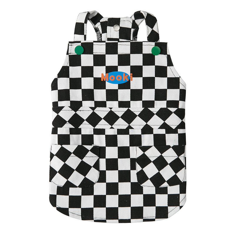 HKM-4191933 Thin Cotton Dog Vest in Black and White - Stylish Bib Suit for Dogs, Available in Multiple Sizes