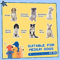 HKM-4193213 Large Wooden Dog House with Open Roof, Giant Window, and Weatherproof Design - Yellow