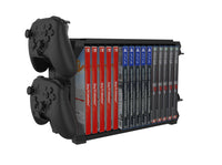 HKM-419347 Game Console Disc and Controller Storage Stand for PS5, PS4, Xbox Series X, and Nintendo Switch - Black