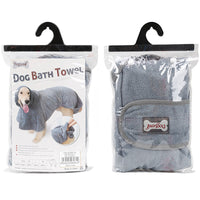 HKM-4193725 Cotton Terry Cloth Pet Bathrobe - Highly Absorbent Dog Towel for All Breeds