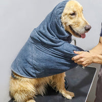 HKM-4193725 Cotton Terry Cloth Pet Bathrobe - Highly Absorbent Dog Towel for All Breeds