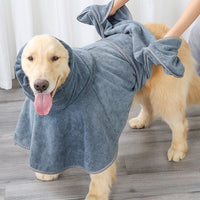 HKM-4193725 Cotton Terry Cloth Pet Bathrobe - Highly Absorbent Dog Towel for All Breeds