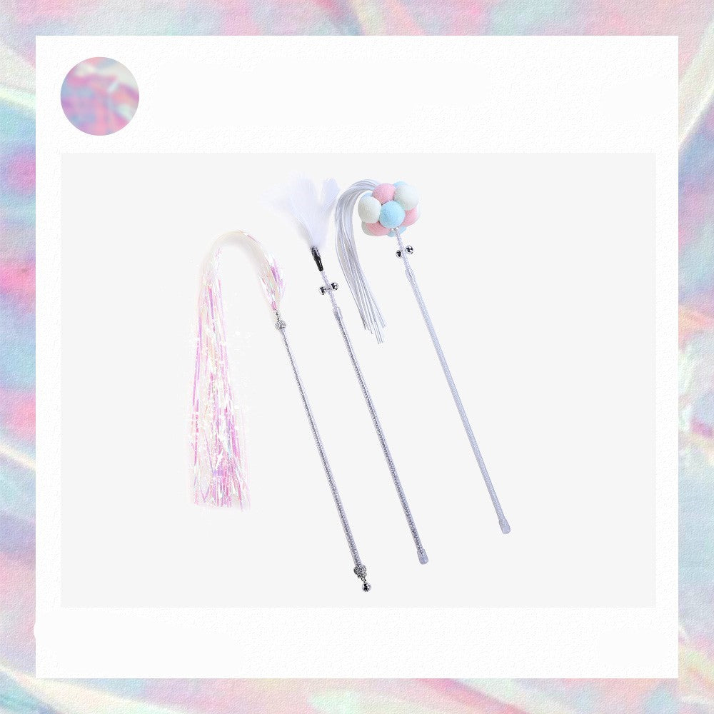 HKM-4194365 Colorful Self-Healing Cat Feather Stick Set for Interactive Play and Entertainment