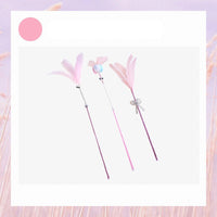 HKM-4194365 Colorful Self-Healing Cat Feather Stick Set for Interactive Play and Entertainment