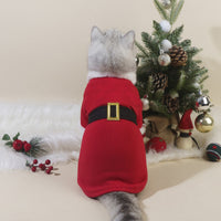 HKM-4195133 Cozy Red Christmas Pet Apparel for Cats and Dogs in Multiple Sizes