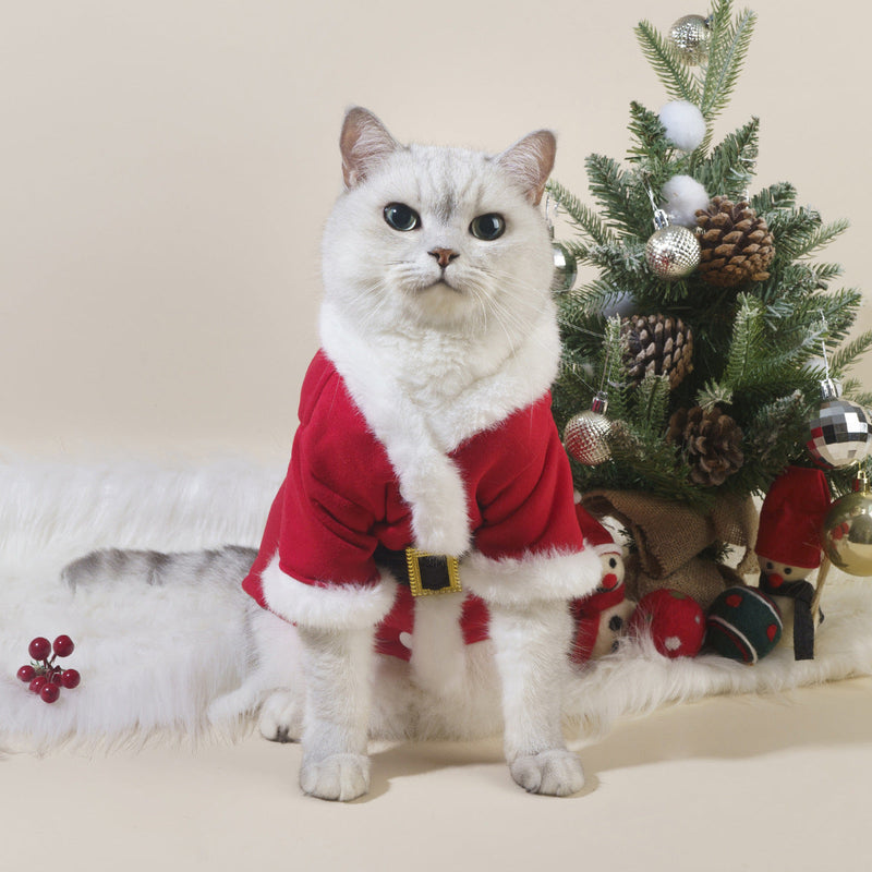 HKM-4195133 Cozy Red Christmas Pet Apparel for Cats and Dogs in Multiple Sizes