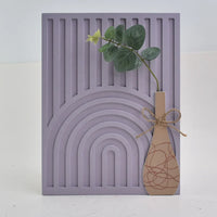 HKM-419603 Natural Wood Rainbow Arch Wall Decoration for Home Decor