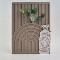 HKM-419603 Natural Wood Rainbow Arch Wall Decoration for Home Decor