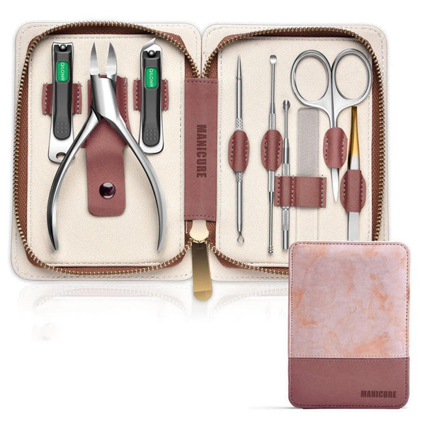 HKM-419667 Professional Nail Trimmer Kit – Full Set in Red and Grey for Personal Grooming