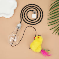HKM-4196797 Interactive Cat Toy with Sound Response and Treat Dispenser - Automatic Swinging Teaser for Playful Cats