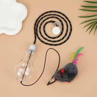 HKM-4196797 Interactive Cat Toy with Sound Response and Treat Dispenser - Automatic Swinging Teaser for Playful Cats