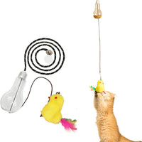HKM-4196797 Interactive Cat Toy with Sound Response and Treat Dispenser - Automatic Swinging Teaser for Playful Cats
