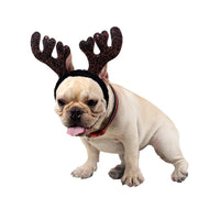 HKM-4196925 Shiny Plush Antler Hairpin in Brown and Red for Stylish Decoration