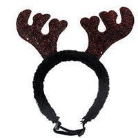 HKM-4196925 Shiny Plush Antler Hairpin in Brown and Red for Stylish Decoration