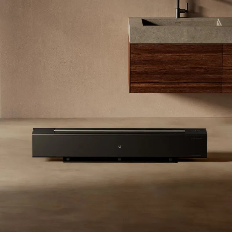 HKM-419795 Graphene Baseboard Electric Heater with Simulated Flame, Digital Control, and Rapid Heating for 30m² Spaces