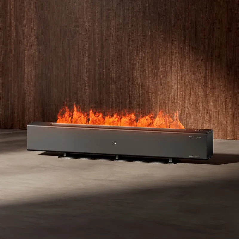 HKM-419795 Graphene Baseboard Electric Heater with Simulated Flame, Digital Control, and Rapid Heating for 30m² Spaces