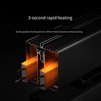 HKM-419795 Graphene Baseboard Electric Heater with Simulated Flame, Digital Control, and Rapid Heating for 30m² Spaces