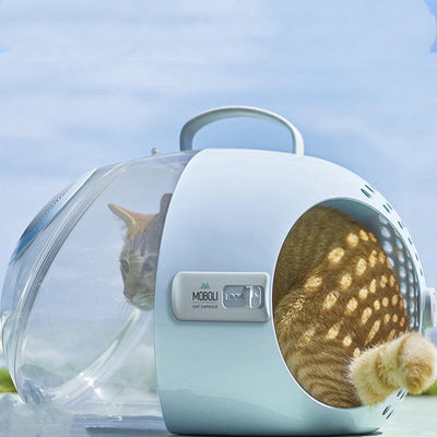 HKM-4198973 Portable Transparent Space Capsule Cat Carry Bag for Cats and Small Pets, 47cm X 31.5cm X 31cm