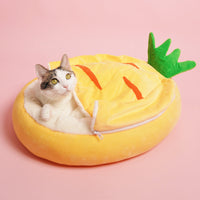 HKM-4199357 Cozy Semi-Enclosed Cat Nest Sleeping Bag for Warm Winter Comfort