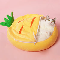 HKM-4199357 Cozy Semi-Enclosed Cat Nest Sleeping Bag for Warm Winter Comfort