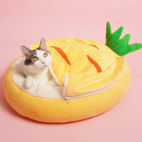 HKM-4199357 Cozy Semi-Enclosed Cat Nest Sleeping Bag for Warm Winter Comfort