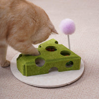 HKM-4200125 Interactive Cat Puzzle Toy with Suction Cup Base and Spring Teaser for Engaging Solo Play