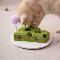 HKM-4200125 Interactive Cat Puzzle Toy with Suction Cup Base and Spring Teaser for Engaging Solo Play