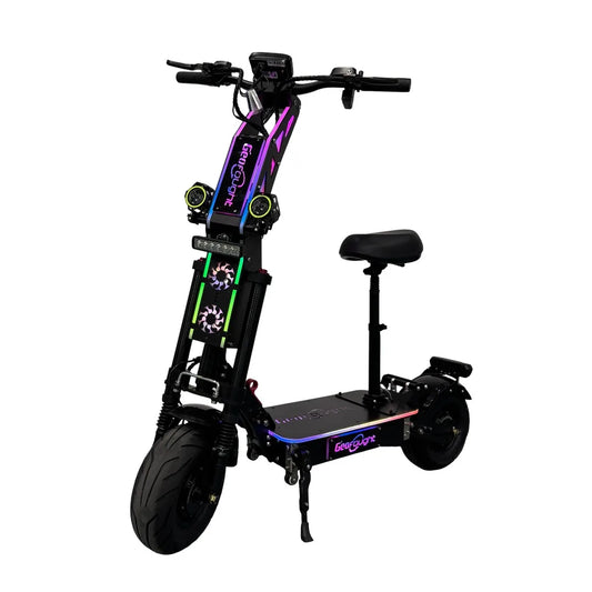 HKM-420051 10,000W Dual Motor Electric Scooter with 100-110km Range, Waterproof, Foldable, App Control, 200kg Capacity