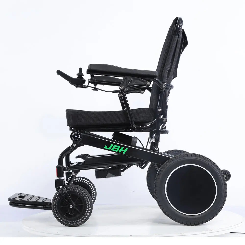 HKM-420051 Electric Wheelchair with EABS Braking System, 500W, 120kg Capacity, Black, Foldable, 20km Range