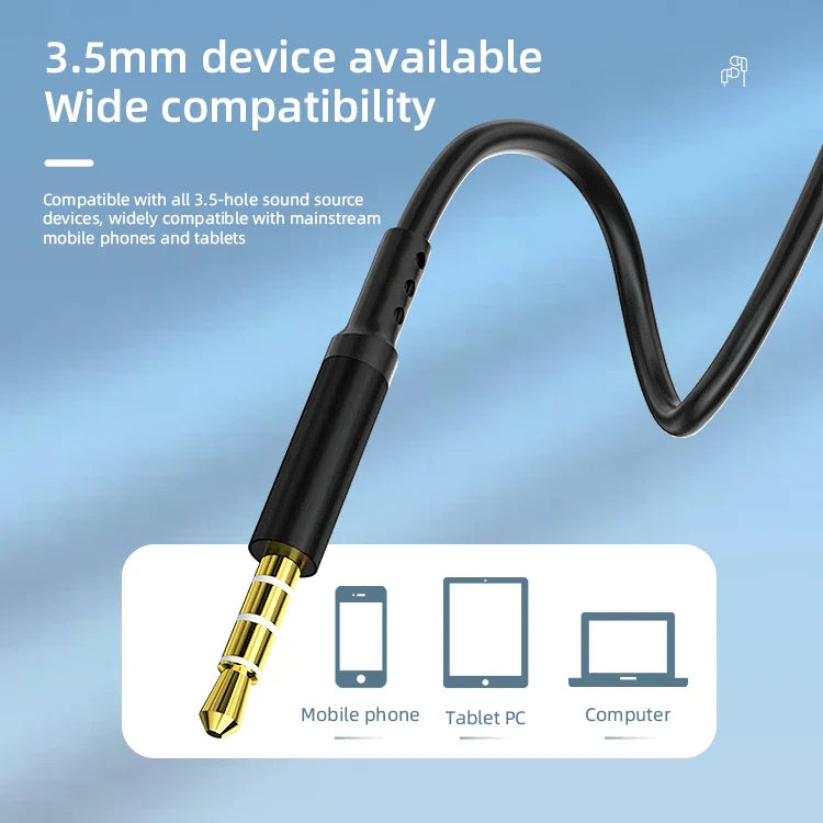 HKM-420179 Metal Wired 3.5mm In-Ear Earbuds for Mobile Phones and Devices