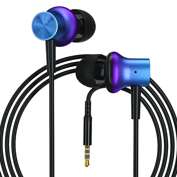 HKM-420179 Metal Wired 3.5mm In-Ear Earbuds for Mobile Phones and Devices