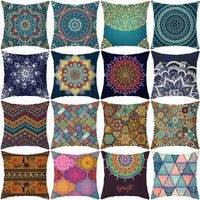 HKM-420243 Mandala Print Super Soft Peach Skin Sofa Pillowcase – 44cm x 44cm